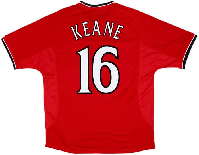 2000-02 Manchester United Home Shirt Keane #16 - 7/10 - (L)