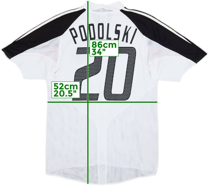 2004-05 Germany Home Shirt Podolski #20 - 8/10 - (L)