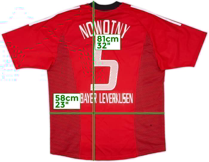 2002-04 Bayer Leverkusen Home Shirt Nowotny #5 - 7/10 - (L)