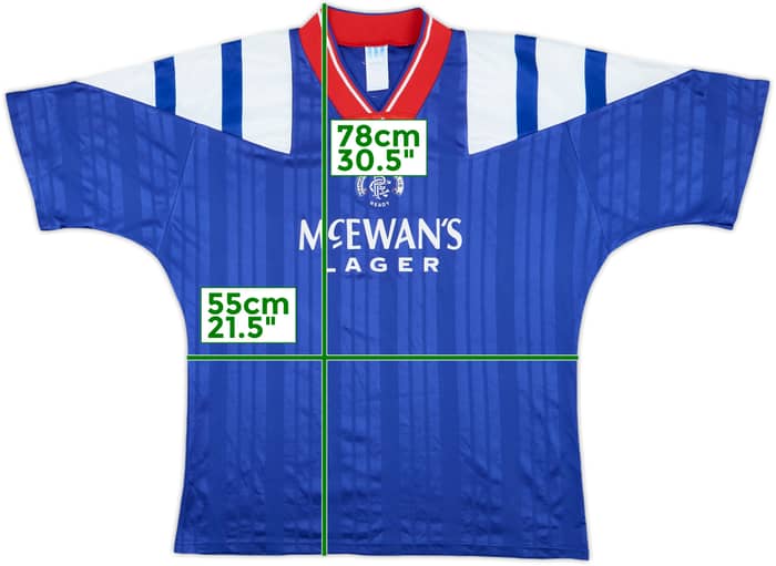 1992-94 Rangers Home Shirt - 7/10 - (XL)