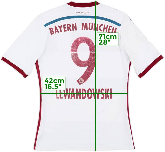 2014-15 Bayern Munich Away Shirt Lewandowski #9 - 5/10 - (S)