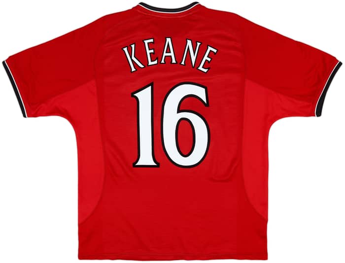 2000-02 Manchester United Home Shirt Keane #16 - 8/10 - (L)