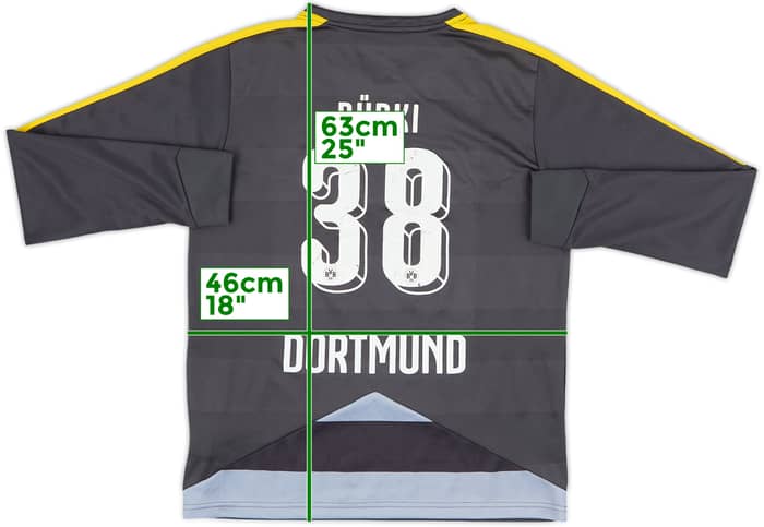 2015-16 Borussia Dortmund GK Shirt Burki #38 - 6/10 - (XL.Boys)