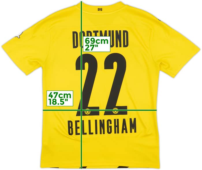 2020-21 Borussia Dortmund Home Shirt Bellingham #22 - 10/10 - (S)