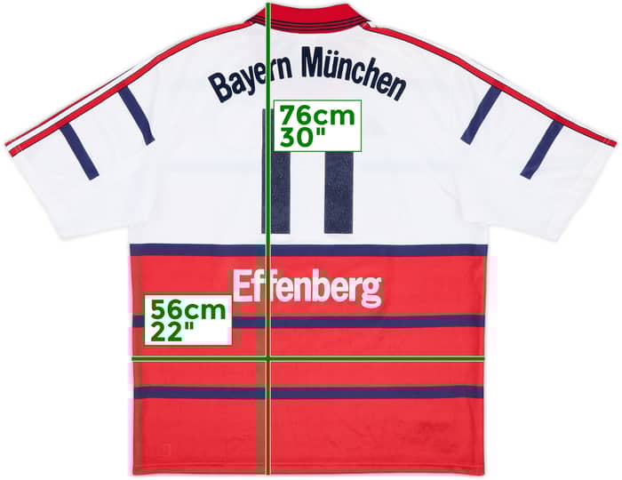 1998-00 Bayern Munich Away Shirt Effenberg #11 - 7/10 - (L)