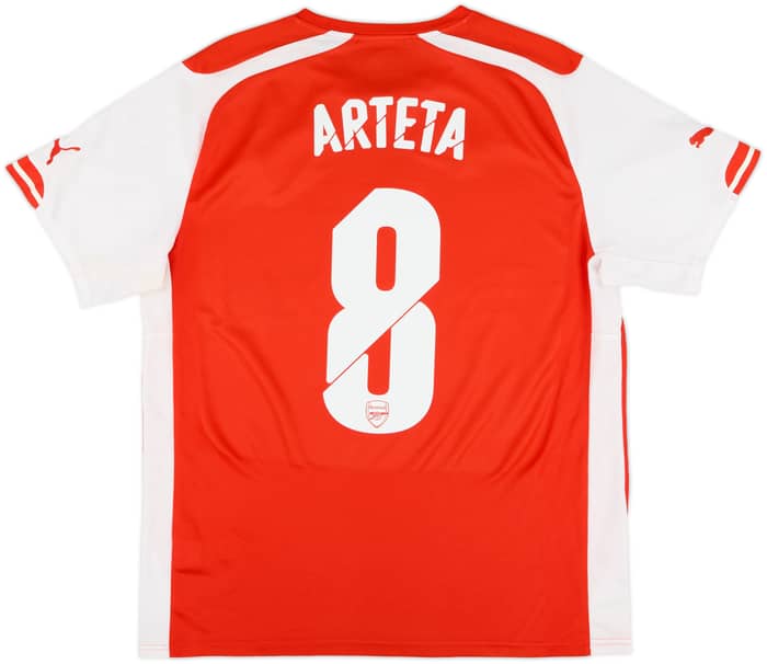 2014-15 Arsenal Home Shirt Arteta #8 - 5/10 - (M)
