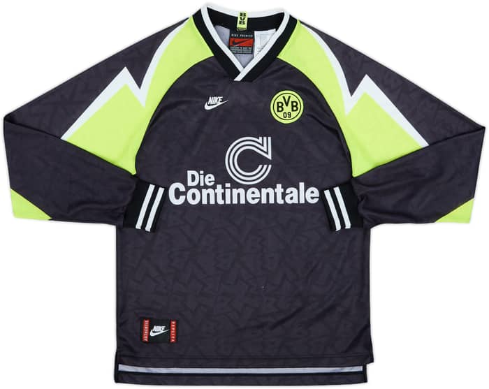 1995-96 Borussia Dortmund Away L/S Shirt - 7/10 - (XL.Boys)