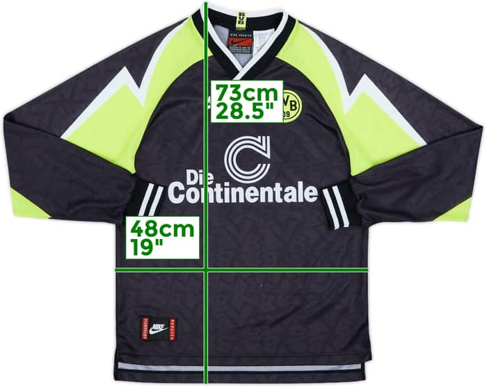 1995-96 Borussia Dortmund Away L/S Shirt - 7/10 - (XL.Boys)