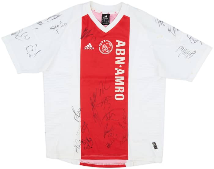 2002-04 Ajax Squad Signed Home Shirt - 5/10 - (XL.Boys)