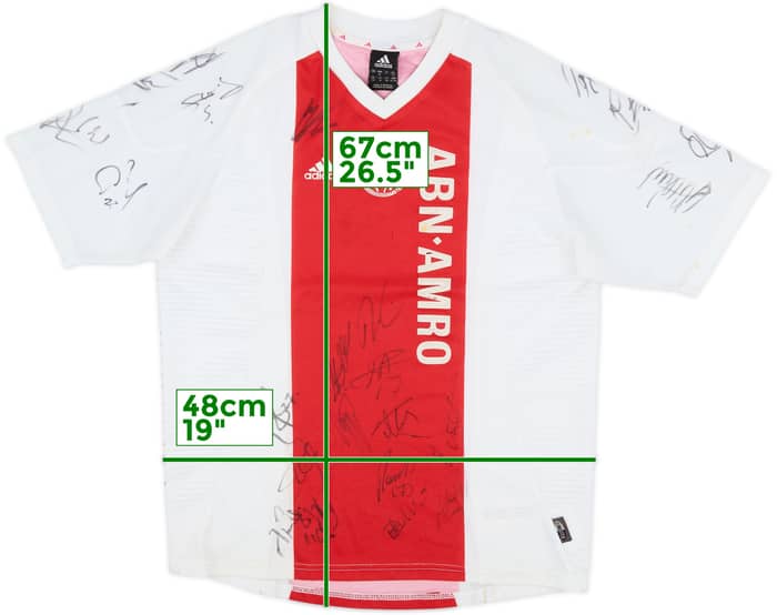 2002-04 Ajax Squad Signed Home Shirt - 5/10 - (XL.Boys)