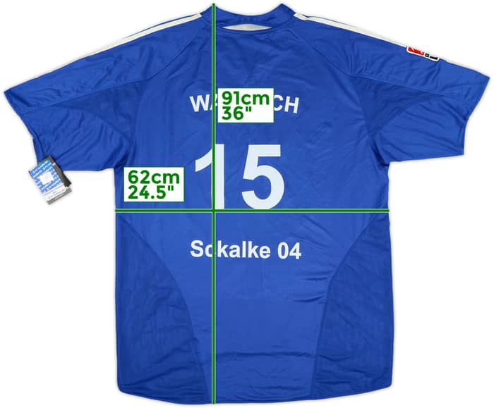 2004-05 Schalke Home Shirt Waldoch #15 (XL)