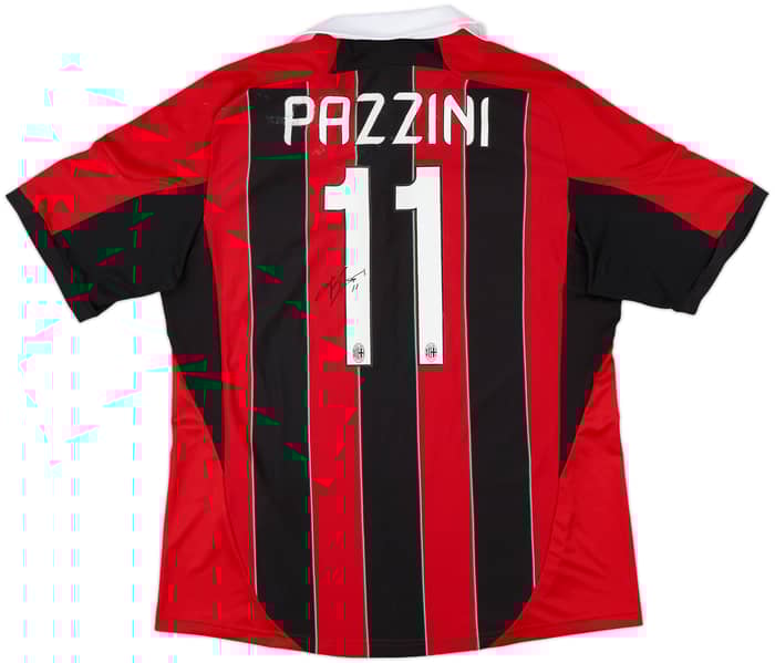 2012-13 AC Milan Signed Home Shirt Pazzini #11 - 5/10 - (XL)