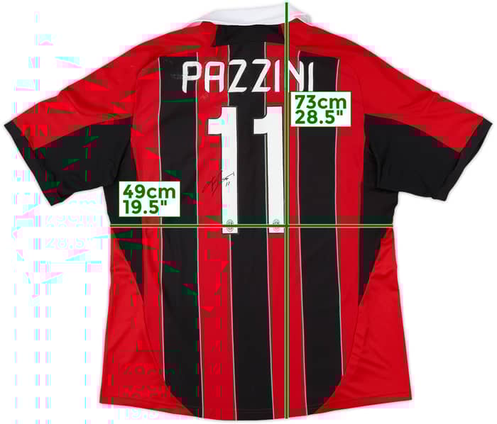 2012-13 AC Milan Signed Home Shirt Pazzini #11 - 5/10 - (XL)