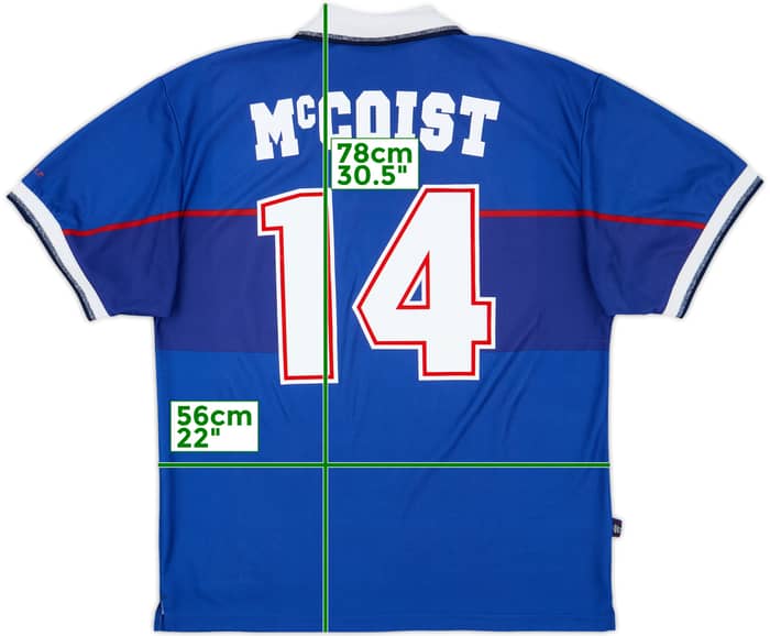 1997-99 Rangers Home Shirt McCoist #14 - 9/10 - (XL)