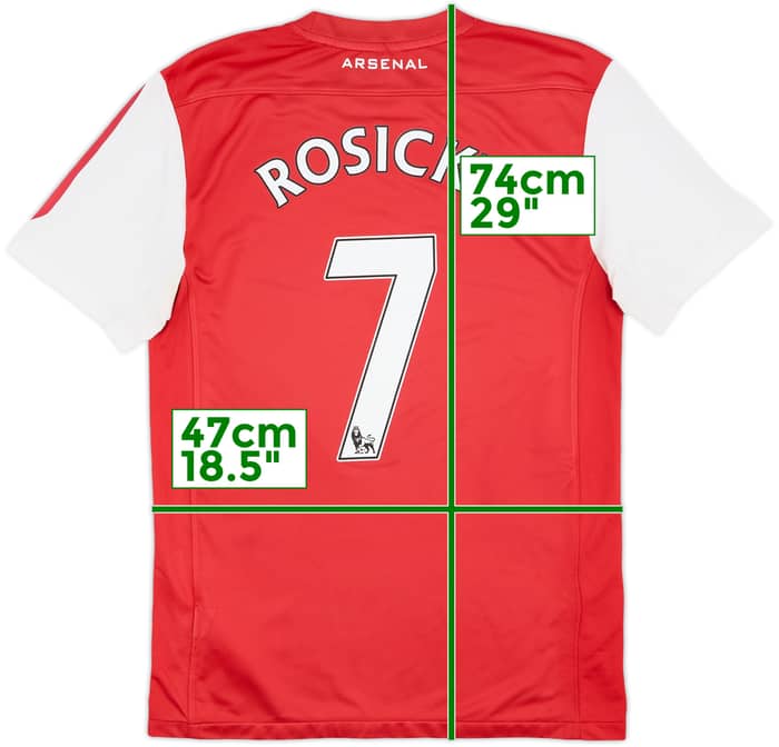 2011-12 Arsenal Home Shirt Rosicky #7 - 6/10 - (S)