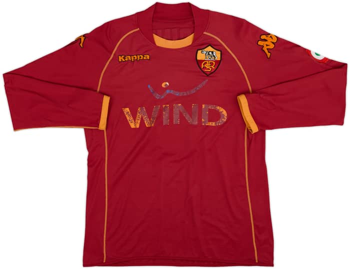 2008-09 Roma Home L/S Shirt Vucinic #9 - 4/10 - (L)