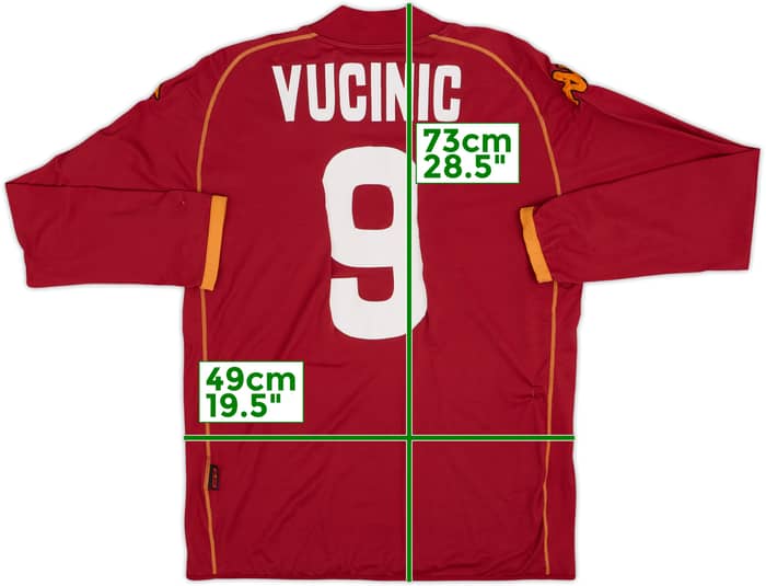 2008-09 Roma Home L/S Shirt Vucinic #9 - 4/10 - (L)