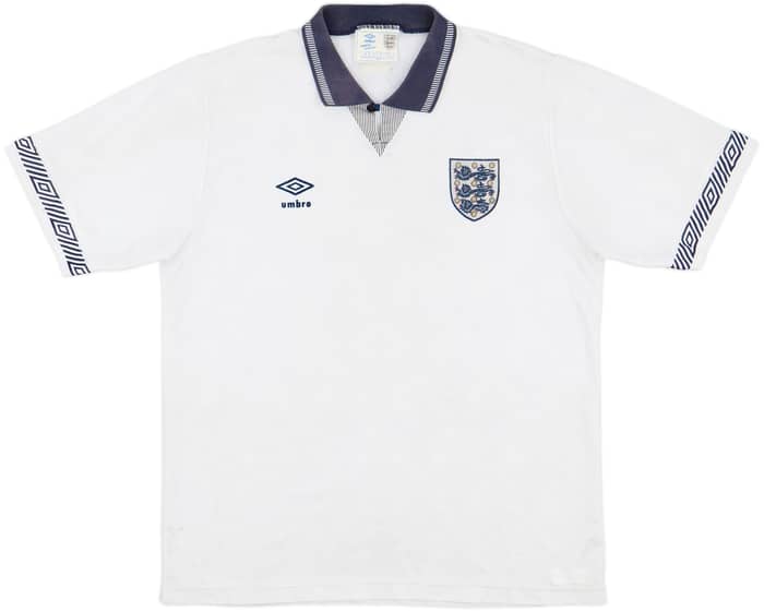 1990-92 England Home Shirt - 7/10 - (L)
