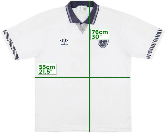 1990-92 England Home Shirt - 7/10 - (L)