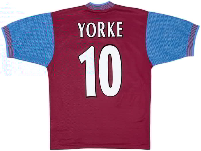 1997-98 Aston Villa Home Shirt Yorke #10 - 6/10 - (S)