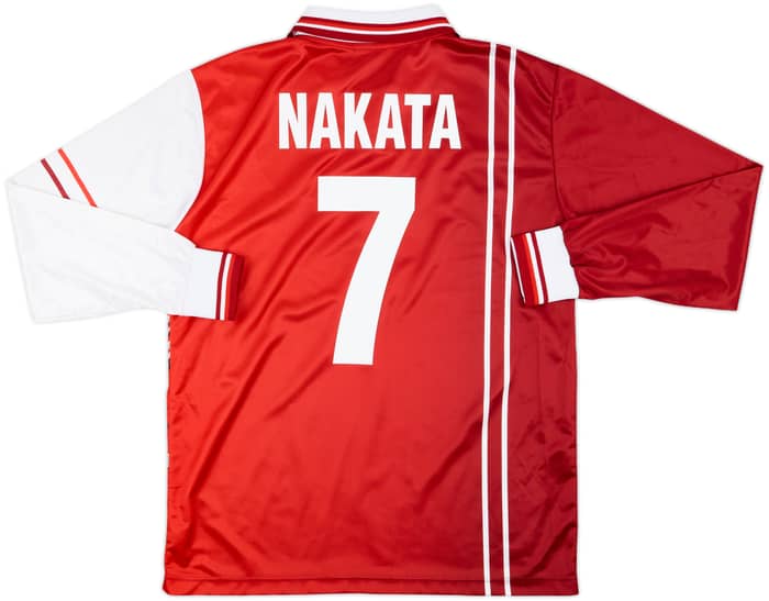 1998-99 Perugia Home L/S Shirt Nakata #7 - 8/10 - (L)