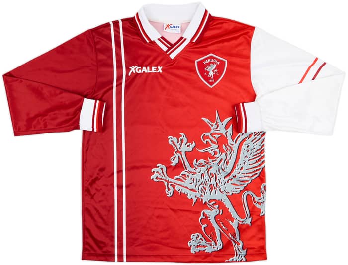 1998-99 Perugia Home L/S Shirt Nakata #7 - 8/10 - (L)