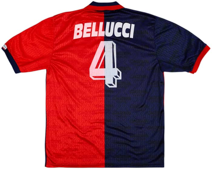 1993-94 Cagliari Home Shirt Bellucci #4 - 7/10 - (XL)