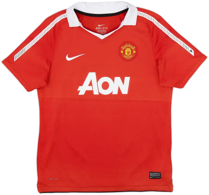 2010-11 Manchester United Home Shirt Rooney #10 - 8/10 - (L.Boys)
