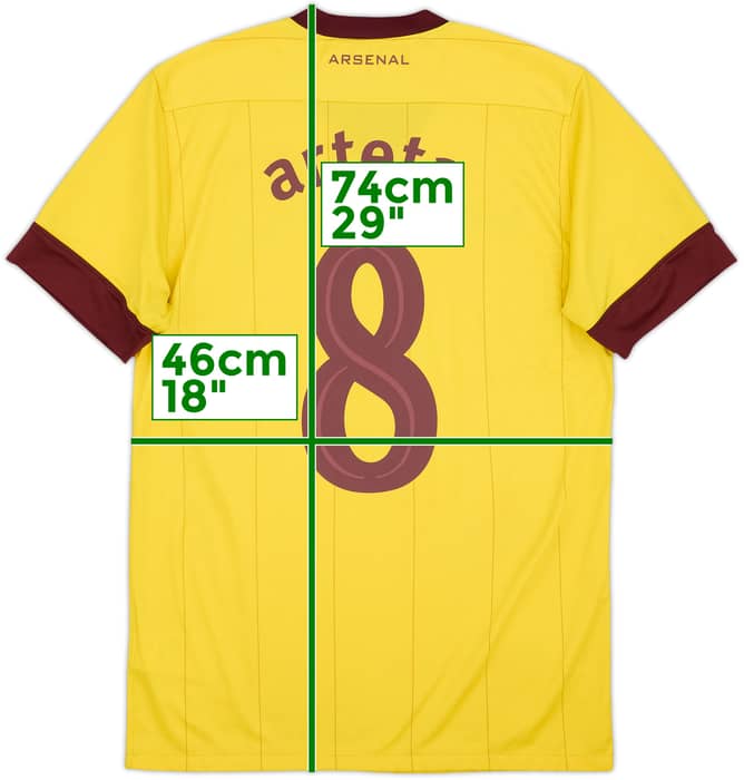 2010-13 Arsenal Away Shirt Arteta #8 - 6/10 - (S)