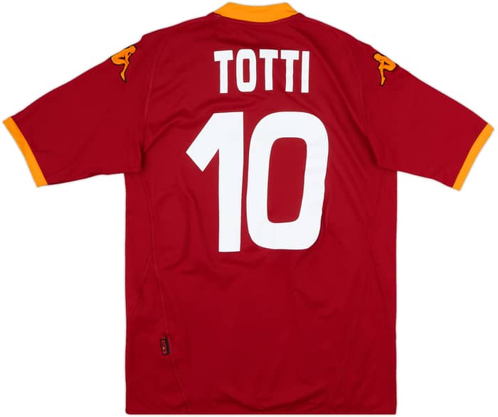 2007-08 Roma Home Shirt Totti #10 - 9/10 - (L)