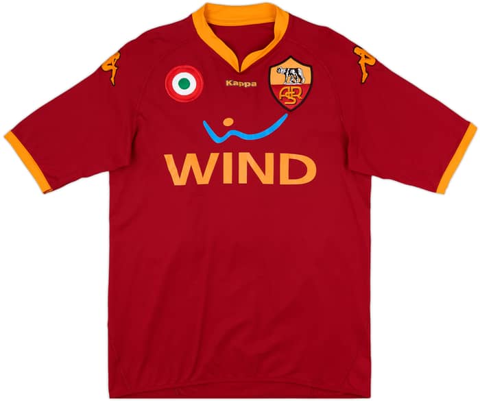 2007-08 Roma Home Shirt Totti #10 - 9/10 - (L)