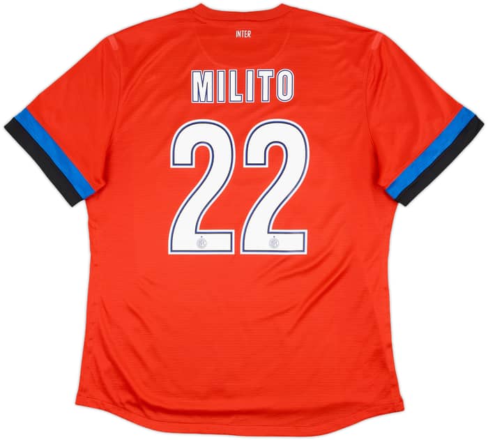 2012-13 Inter Milan Away Shirt Milito #22 - 9/10 - (XXL)