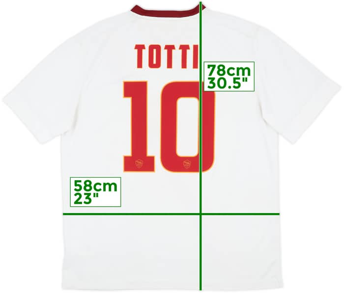 2014-15 Roma Away Shirt Totti #10 - 7/10 - (XL)