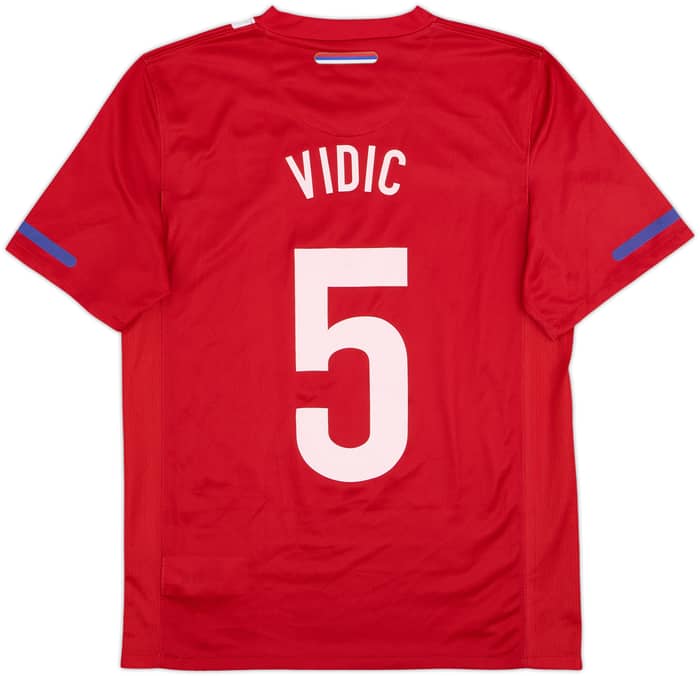 2010-11 Serbia Home Shirt Vidic #5 - 8/10 - (S)