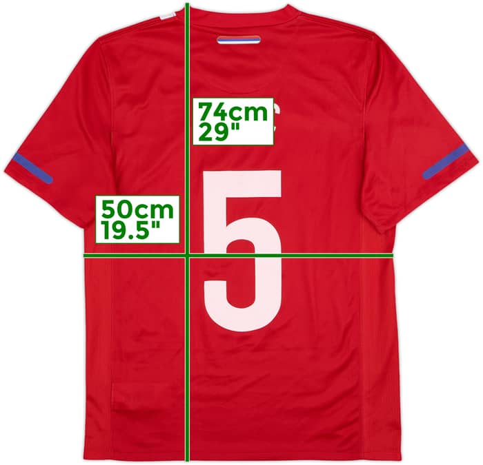 2010-11 Serbia Home Shirt Vidic #5 - 8/10 - (S)