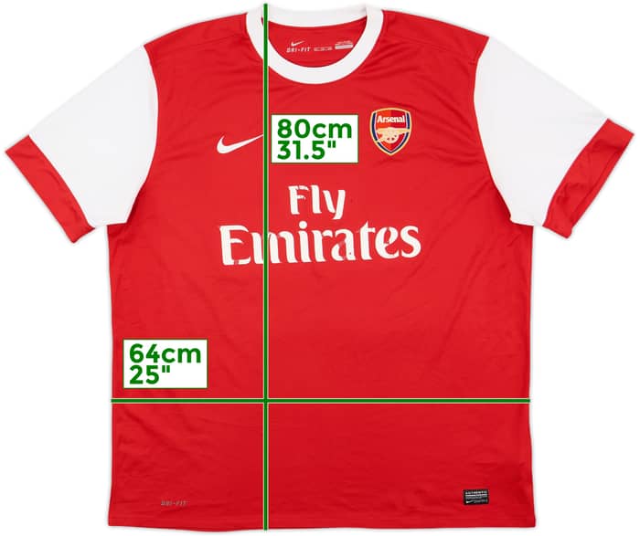 2010-11 Arsenal Home Shirt - 5/10 - (XXL)