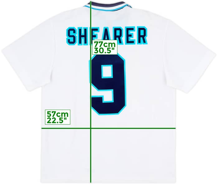1995-97 England Home Shirt Shearer #9 - 9/10 - (L)