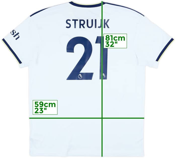 2022-23 Leeds United Home Shirt Struijk #21 - 9/10 - (XL)