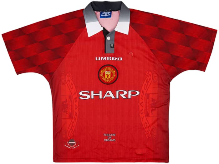 1996-98 Manchester United Home Shirt Cantona #7 - 8/10 - (M)