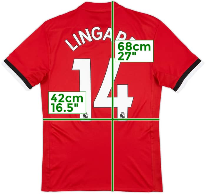 2017-18 Manchester United Home Shirt Lingard #14 - 9/10 - (XS)