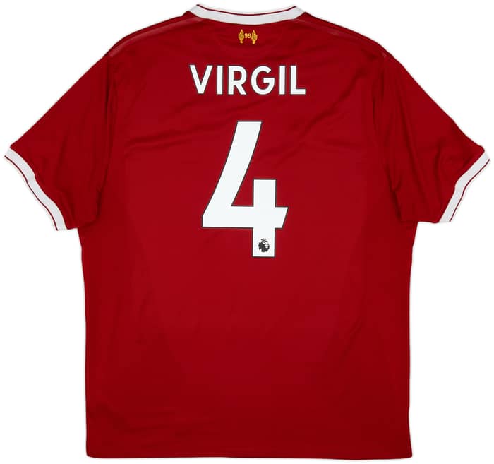 2017-18 Liverpool 125 Years Home Shirt Virgil #4 - 7/10 - (Women's XL)