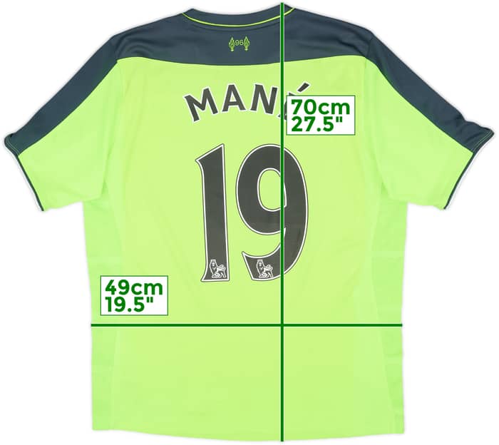 2016-17 Liverpool Third Shirt Mane #19 - 4/10 - (M)