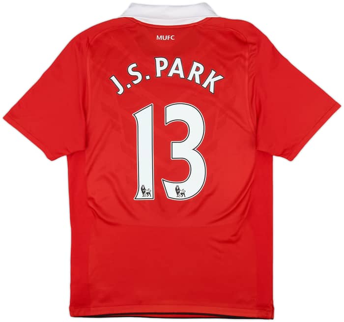 2010-11 Manchester United Home Shirt J.S.Park #13 - 7/10 - (S)