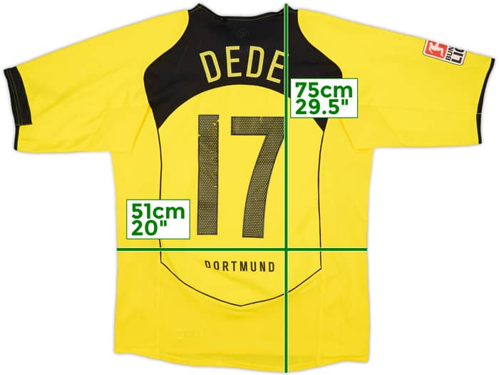 2004-05 Borussia Dortmund Home Shirt Dede #17 - 7/10 - (M)