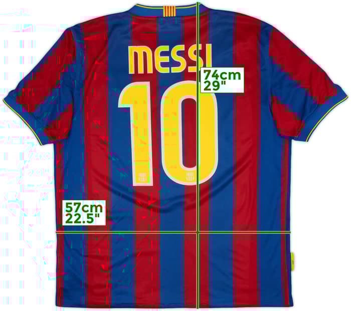 2009-10 Barcelona Home Shirt Messi #10 - 6/10 - (L)