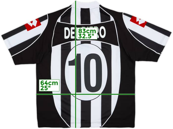 2002-03 Juventus Home Shirt Del Piero #10 - 9/10 - (XL)