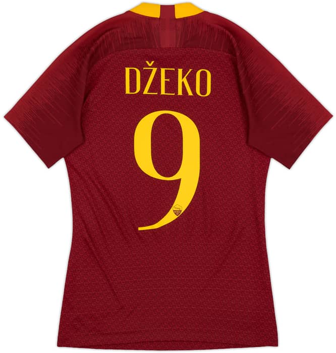 2018-19 Roma Authentic Home Shirt Dzeko #9 - 10/10 - (S)
