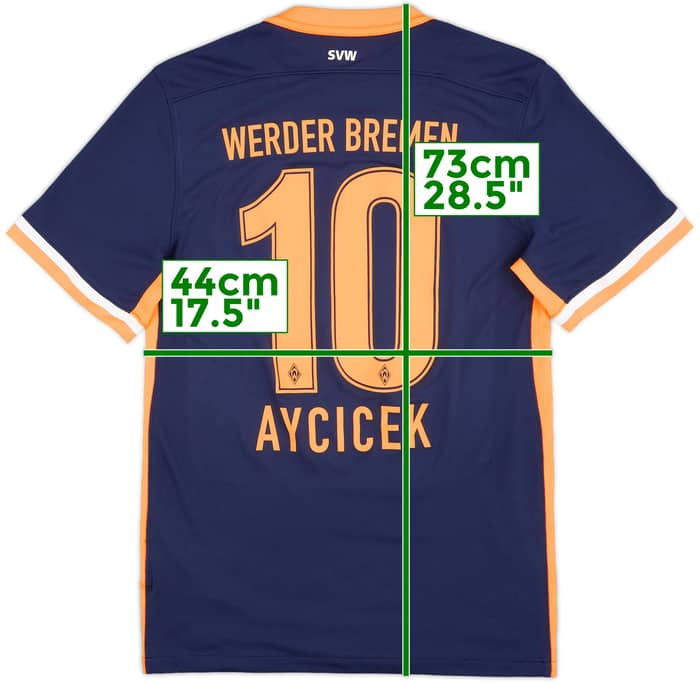 2015-16 Werder Bremen Away Shirt Aycicek #10 - 9/10 - (S)