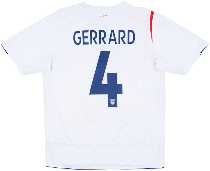 2005-07 England Home Shirt Gerrard #4 - 4/10 - (L)