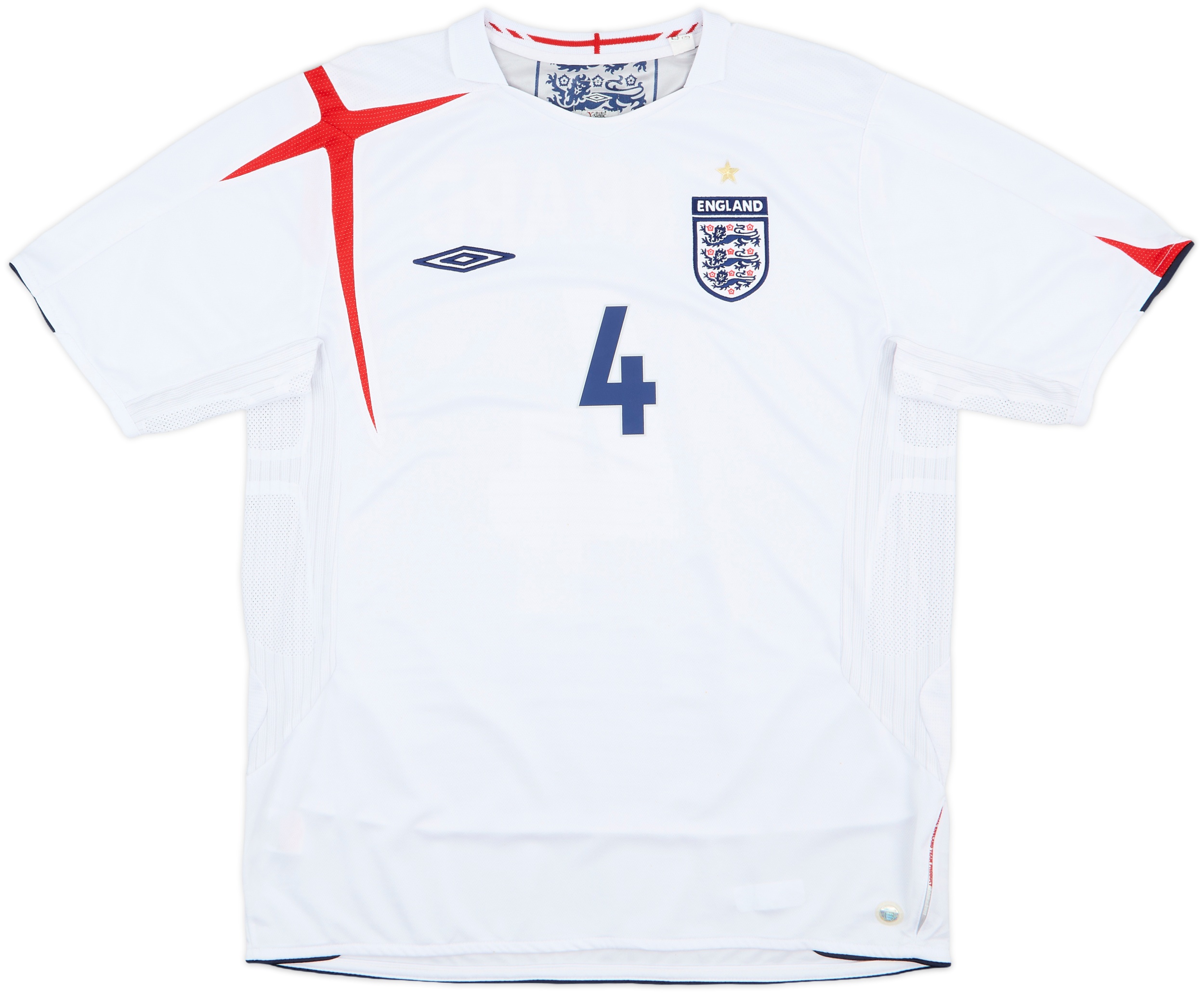 2005-07 England Home Shirt Gerrard #4 - 4/10 - (L)
